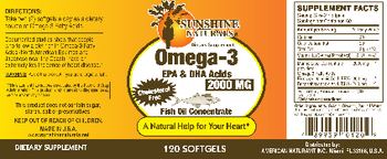 Sunshine Naturals Omega-3 EPA & DHA Acids 2000 mg - supplement