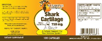 Sunshine Naturals Shark Cartilage 750 mg. - supplement