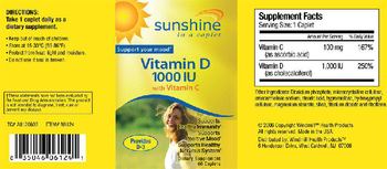 Sunshine Vitamin D 1000 IU With Vitamin C - supplement