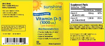 Sunshine VItamin D-3 (1000 IU) - supplement