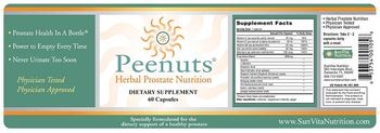 SunVita Nutrition Peenuts - supplement