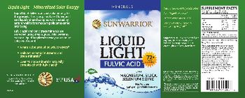 Sunwarrior Liquid Light Fulvic Acid With Magnesium, Silica, Selenium & Zinc - 