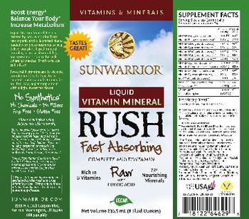 Sunwarrior Liquid Vitamin Mineral Rush - 