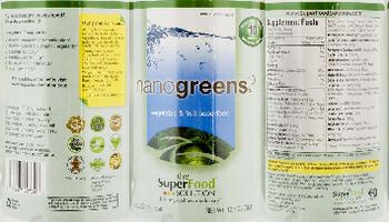SuperFood Solution Nanogreens10 Natural Green Apple - supplement