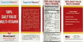 Superior Source 100% Daily Value Multi-Vitamin - supplement