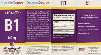 Superior Source B-1 100 mg - supplement