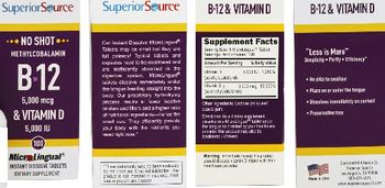 Superior Source B-12 5,000 mcg & Vitamin D 5,000 IU - supplement