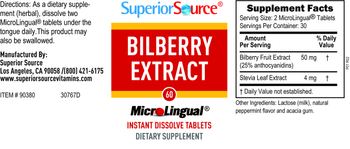 Superior Source Bilberry Extract - supplement