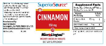 Superior Source Cinnamon 150 mg - supplement