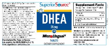 Superior Source DHEA 25 mg - supplement