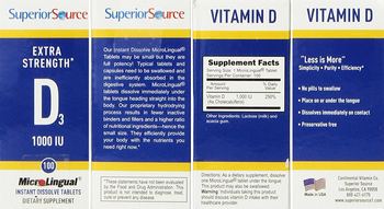 Superior Source Extra Strength D3 1000 IU - supplement