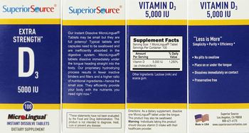 Superior Source Extra Strength D3 5000 IU - supplement
