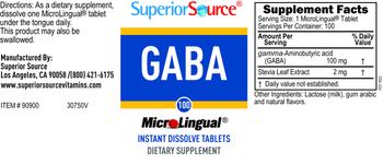 Superior Source GABA 100 - supplement