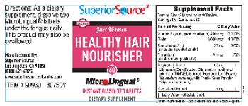 Superior Source Just Women Healthy Hair Nourisher - supplement