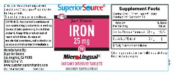 Superior Source Just Women Iron 25 mg - supplement