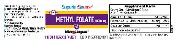 Superior Source Methyl Folate 1000 mcg - supplement