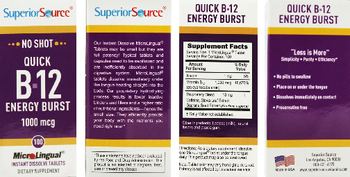 Superior Source Quick B-12 Energy Burst 1000 mcg - supplement