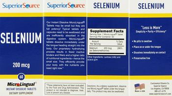 Superior Source Selenium 200 mcg - supplement