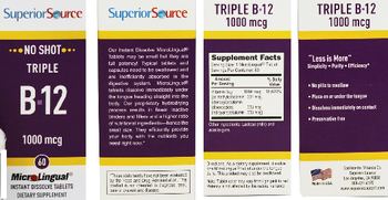 Superior Source Triple B-12 1000 mcg - supplement