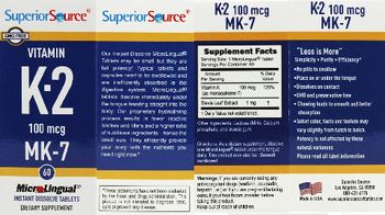 Superior Source Vitamin K-2 100 mcg MK-7 - supplement