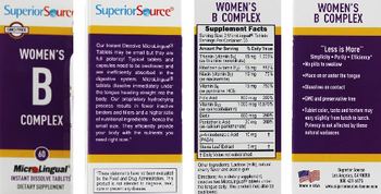 Superior Source Women's B Complex - supplement