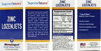 Superior Source Zinc Lozenjets - supplement