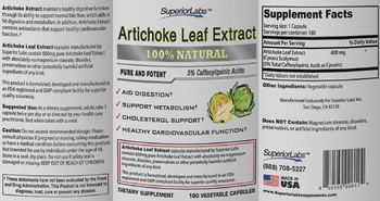 SuperiorLabs Artichoke Leaf Extract - supplement