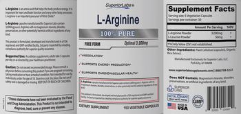 SuperiorLabs L-Arginine 3,000 mg - supplement