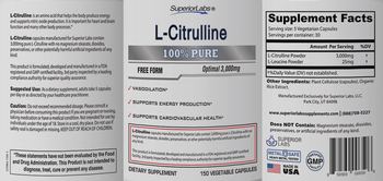 SuperiorLabs L-Citrulline 3,000 mg - supplement