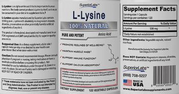 SuperiorLabs L-Lysine - supplement