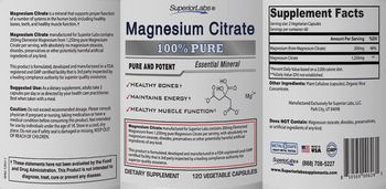 SuperiorLabs Magnesium Citrate - supplement