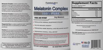 SuperiorLabs Melatonin Complex - supplement