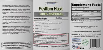 SuperiorLabs Psyllium Husk 1,000 mg - supplement