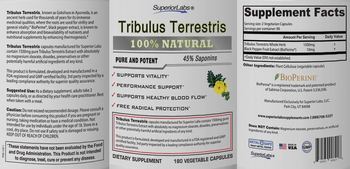SuperiorLabs Tribulus Terrestris - supplement