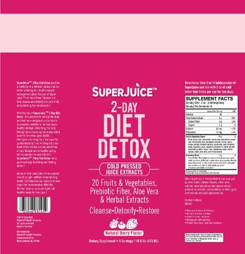 SuperJuice 2-Day Diet Detox Natural Berry Flavor - supplement