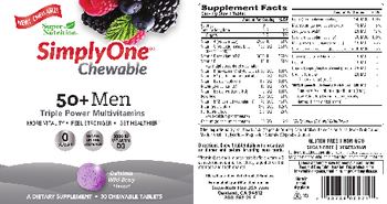 SuperNutrition SimplyOne Chewable 50+ Men Delicious Wild-Berry Flavor - supplement