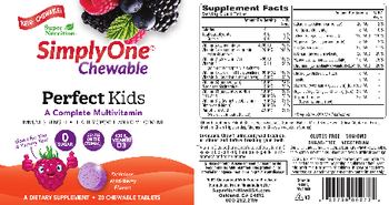 SuperNutrition SimplyOne Chewable Perfect Kids Delicious Wild-Berry Flavor - supplement