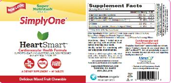 SuperNutrition SimplyOne Heart Smart Delicious Mixed Fruit Chewable - supplement