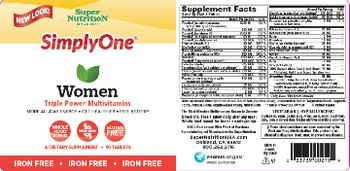 SuperNutrition SimplyOne Women Iron Free - supplement