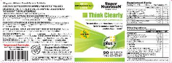 SuperNutrition Think Clearly - multivitamin multimineral supplement