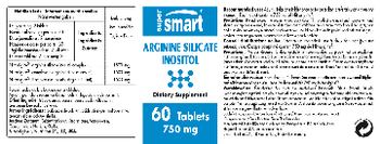 SuperSmart Arginine Silicate Inositol 750 mg - supplement