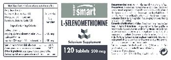 SuperSmart L-Selenomethionine 200 mcg - selenium supplement