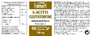 SuperSmart S-Acetyl Glutathione 100 mg - supplement
