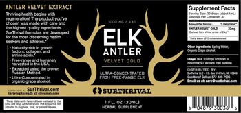 SurThrival Elk Antler Velvet Gold - herbal supplement