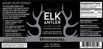 SurThrival Elk Antler Velvet Silver - herbal supplement
