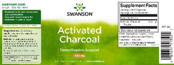 Swanson Activated Charcoal 520 mg - supplement