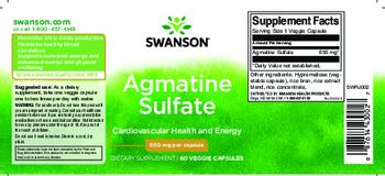 Swanson Agmatine Sulfate 650 mg - supplement