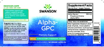 Swanson Alpha-GPC 300 mg - supplement