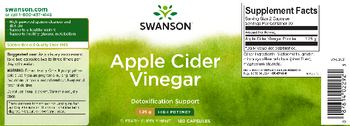 Swanson Apple Cider Vinegar 1.25 g High Potency - supplement