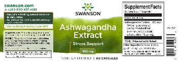 Swanson Ashwagandha Extract 450 mg - herbal supplement